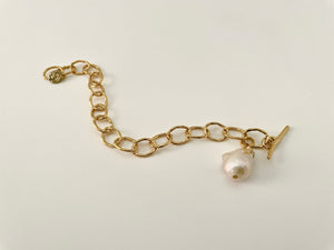14K Golden Baroque Pearl Bracelet