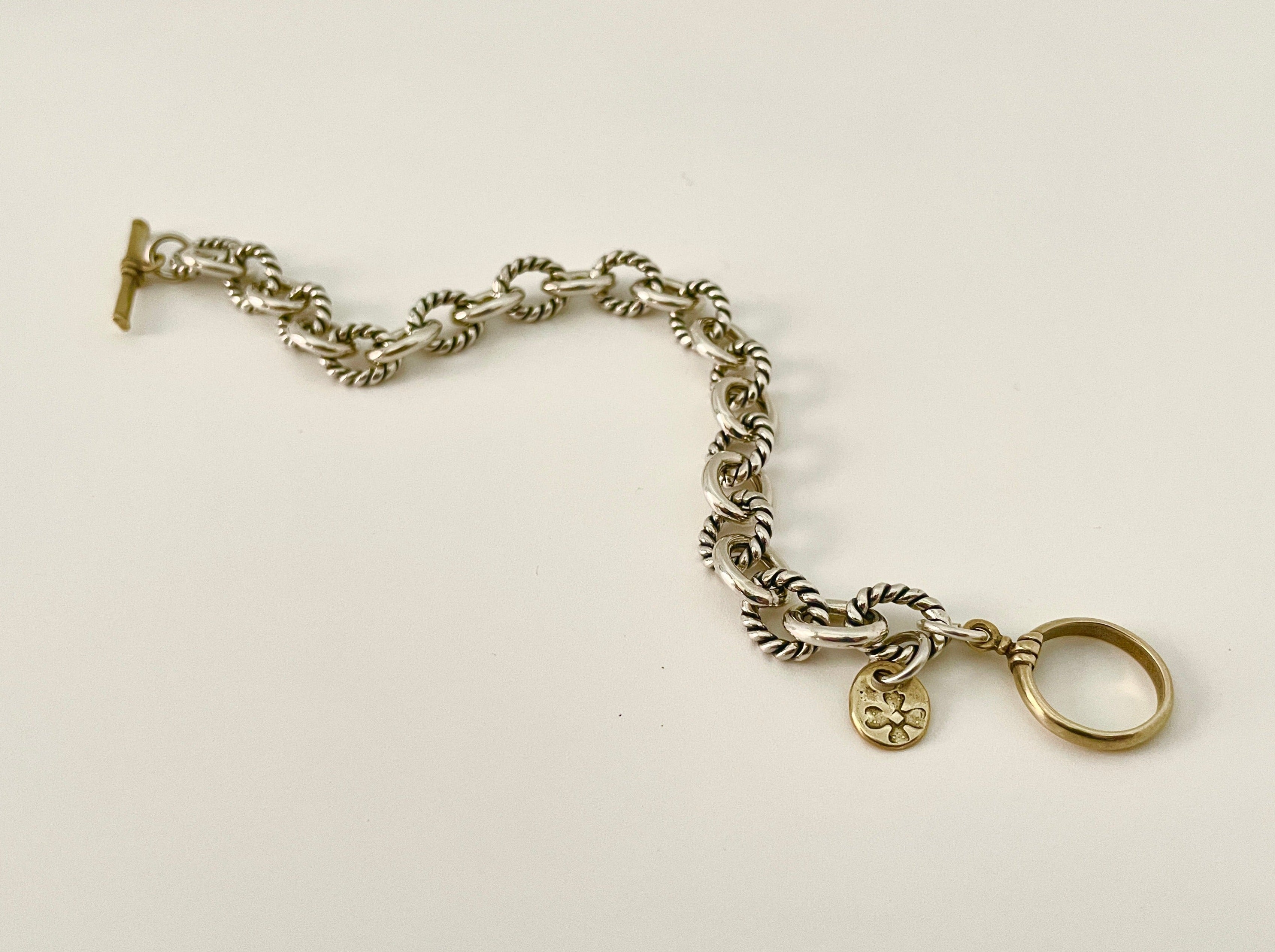 Twisted Sterling Chain Link Bracelet