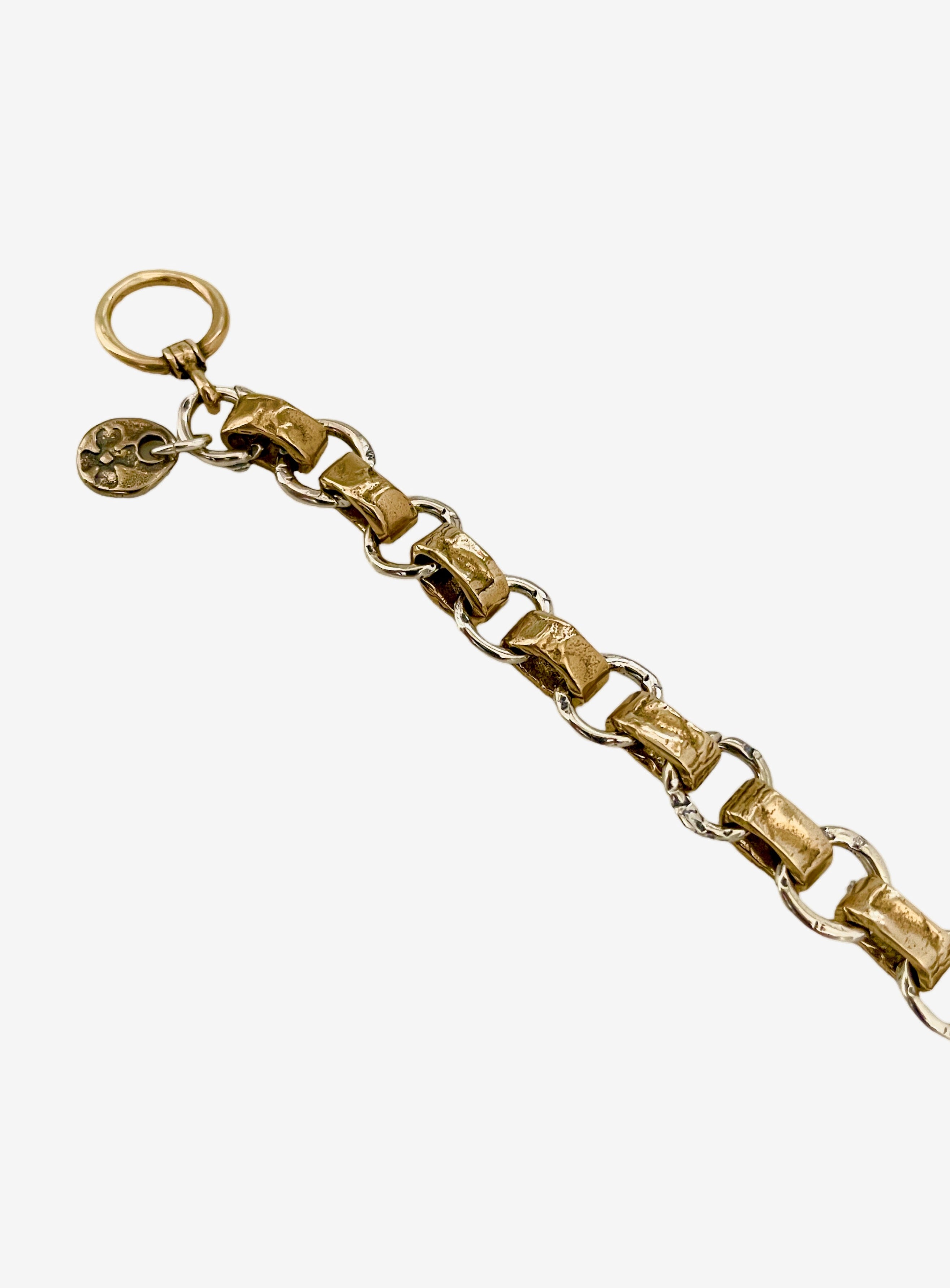 Sterling and Bronze Link Bracelet