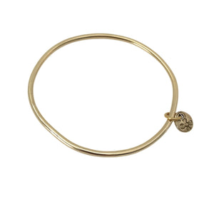 Sterling or Gold Bronze Organic Bangle Bracelet