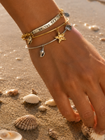Sterling or Gold Bronze Organic Bangle Bracelet