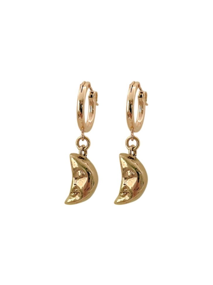 Luna Bronze and Gold Earrings