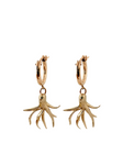 Golden Octopus Earrings