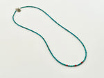 Tiny Turquoise & Coral Necklace