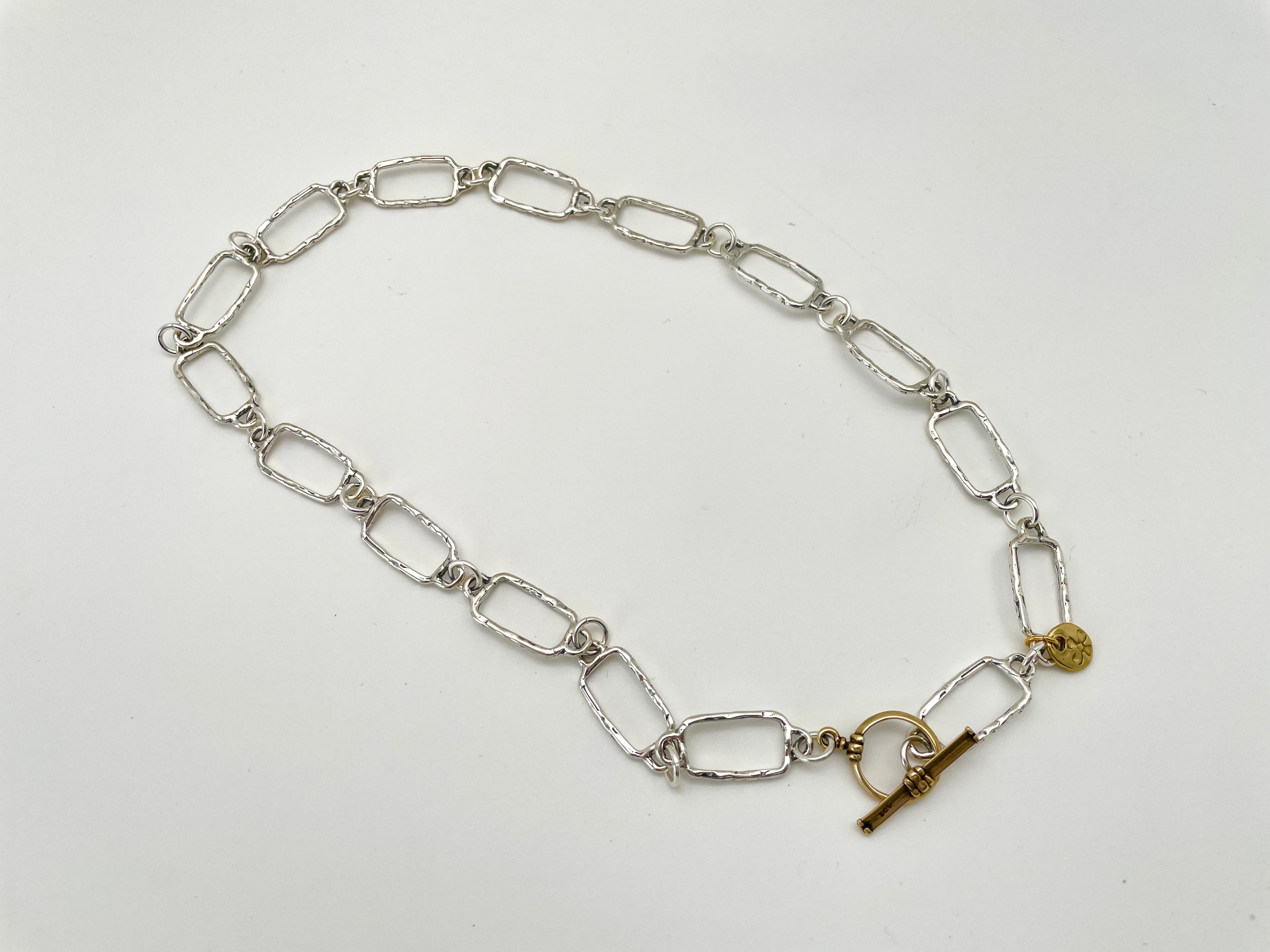 Hand Cast Sterling Chain Necklace