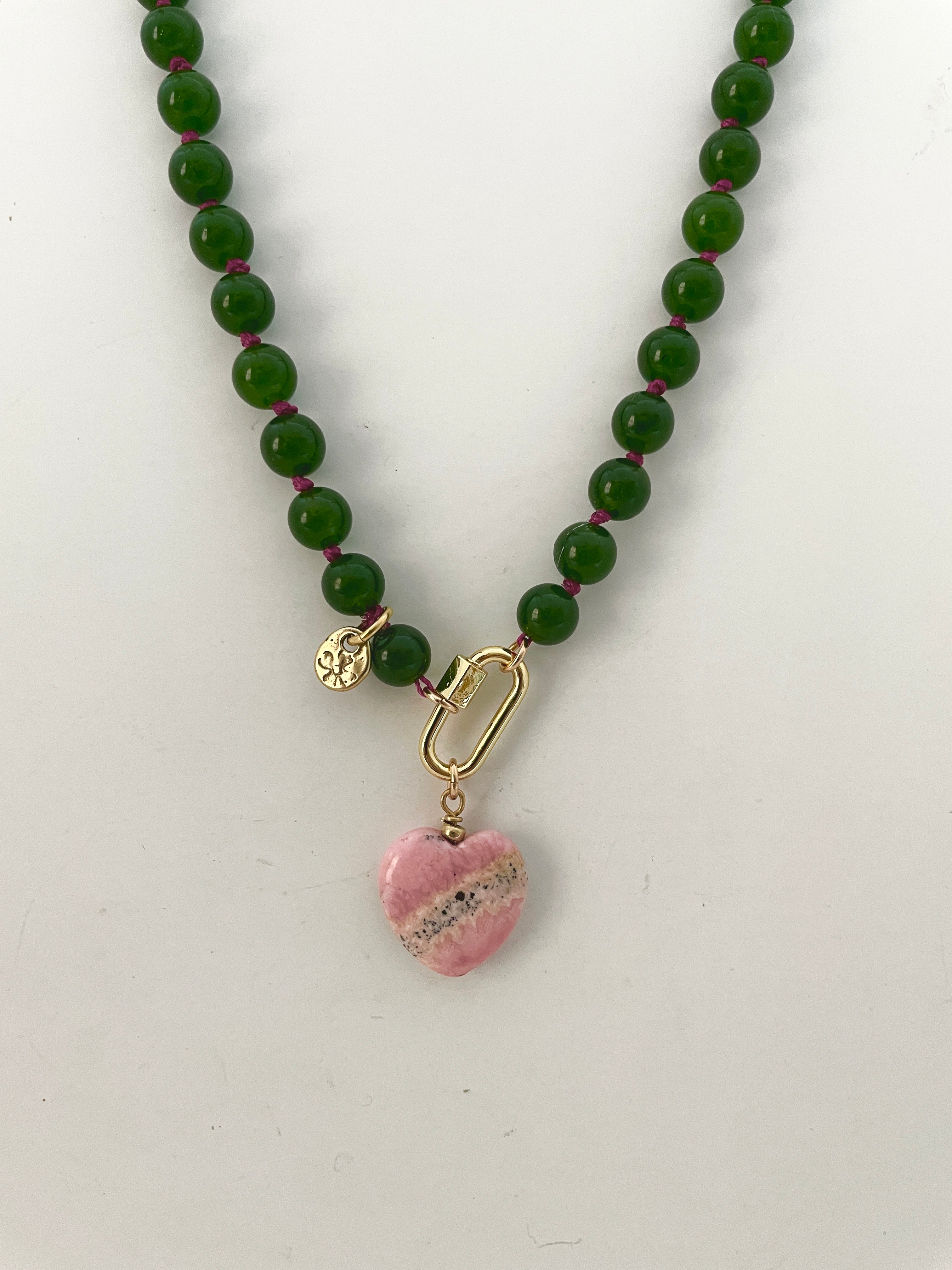 Jade Love Hand Knotted Necklace