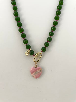 Jade Love Hand Knotted Necklace