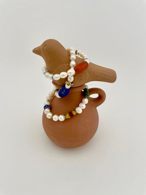 Ancient Carnelian Pearl Bracelet