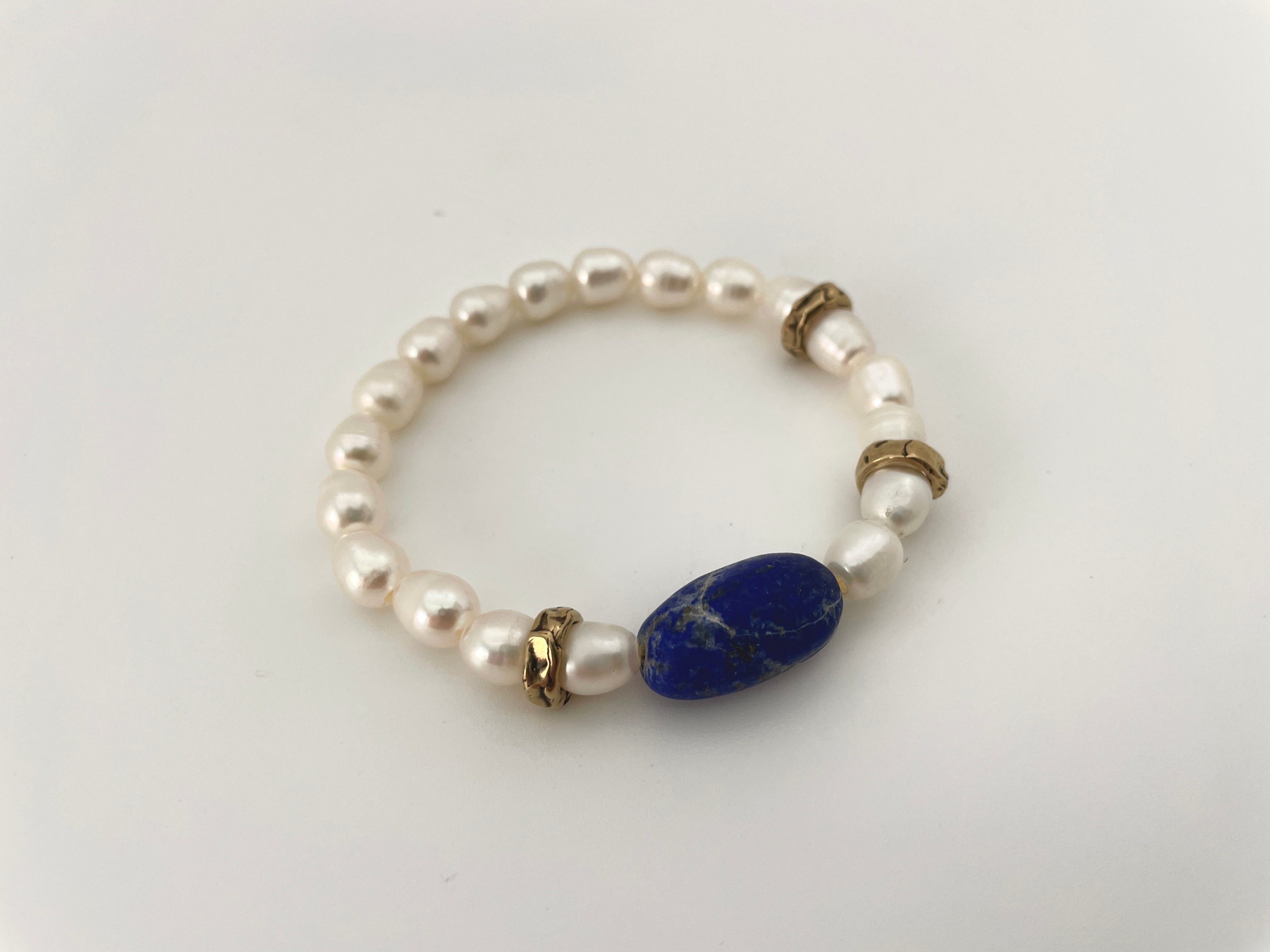 Lapis Lazuli Pearl Bracelet