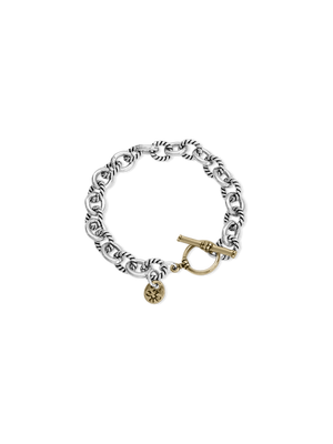 Twisted Sterling Chain Link Bracelet