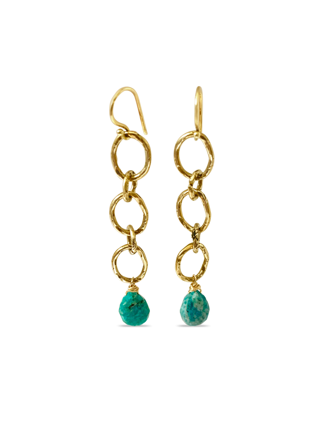 Free Spirit Amazonite Chain Earrings