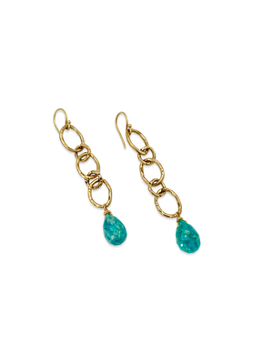 Free Spirit Amazonite Chain Earrings