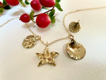 Little Scallop Bronze and Gold Necklace