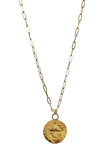 14K Gold Filled Spanish Galleon Coin Necklace