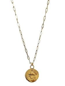 14K Gold Filled Spanish Galleon Coin Necklace