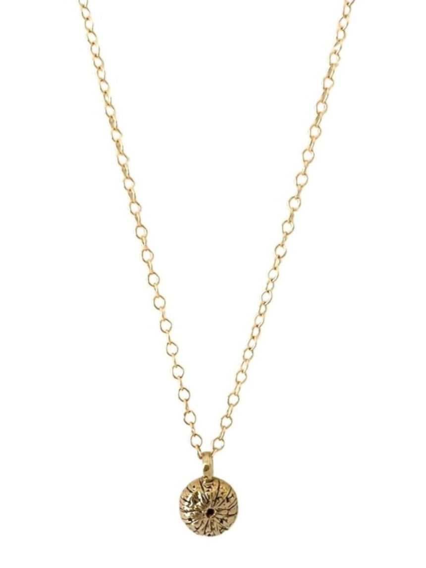 Sea Urchin Bronze and Gold Necklace