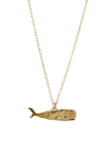 Whale Bronze and Gold Necklace