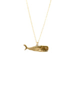 Whale Bronze and Gold Necklace