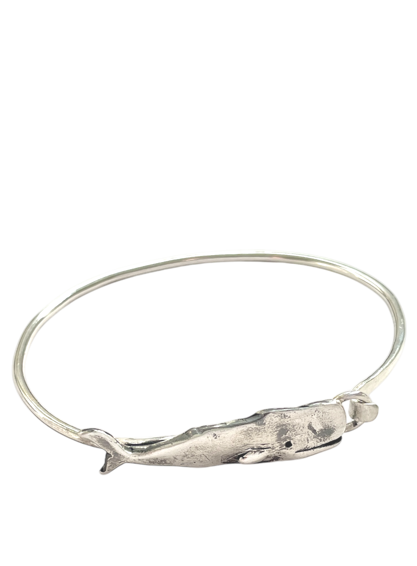 Sterling Whale Bangle Bracelet