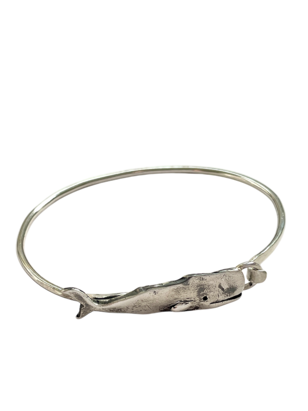 Sterling Whale Bangle Bracelet