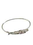 Sterling Whale Bangle Bracelet