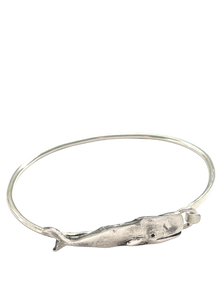 Sterling Whale Bangle Bracelet