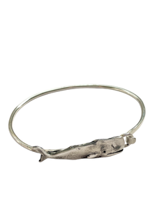 Sterling Whale Bangle Bracelet