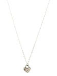 Hand Cast Sterling Silver Heart Necklace