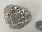 Sterling & Bronze Pebble Huggie Earrings