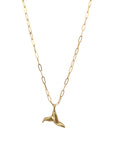 Whale Tail Bronze & Gold-Filled Necklace