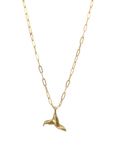 Whale Tail Bronze & Gold-Filled Necklace