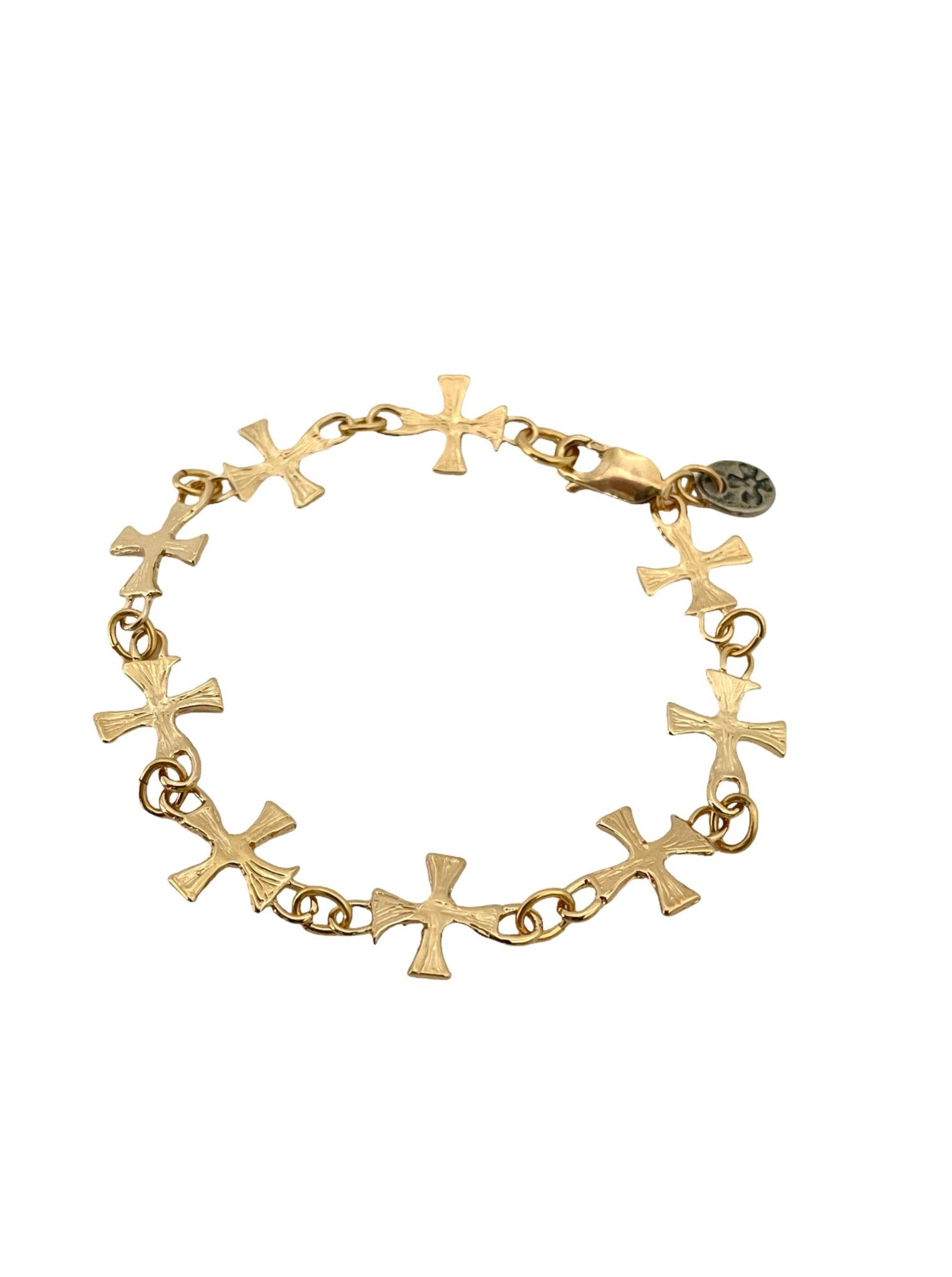 14K Golden Cross Bracelet