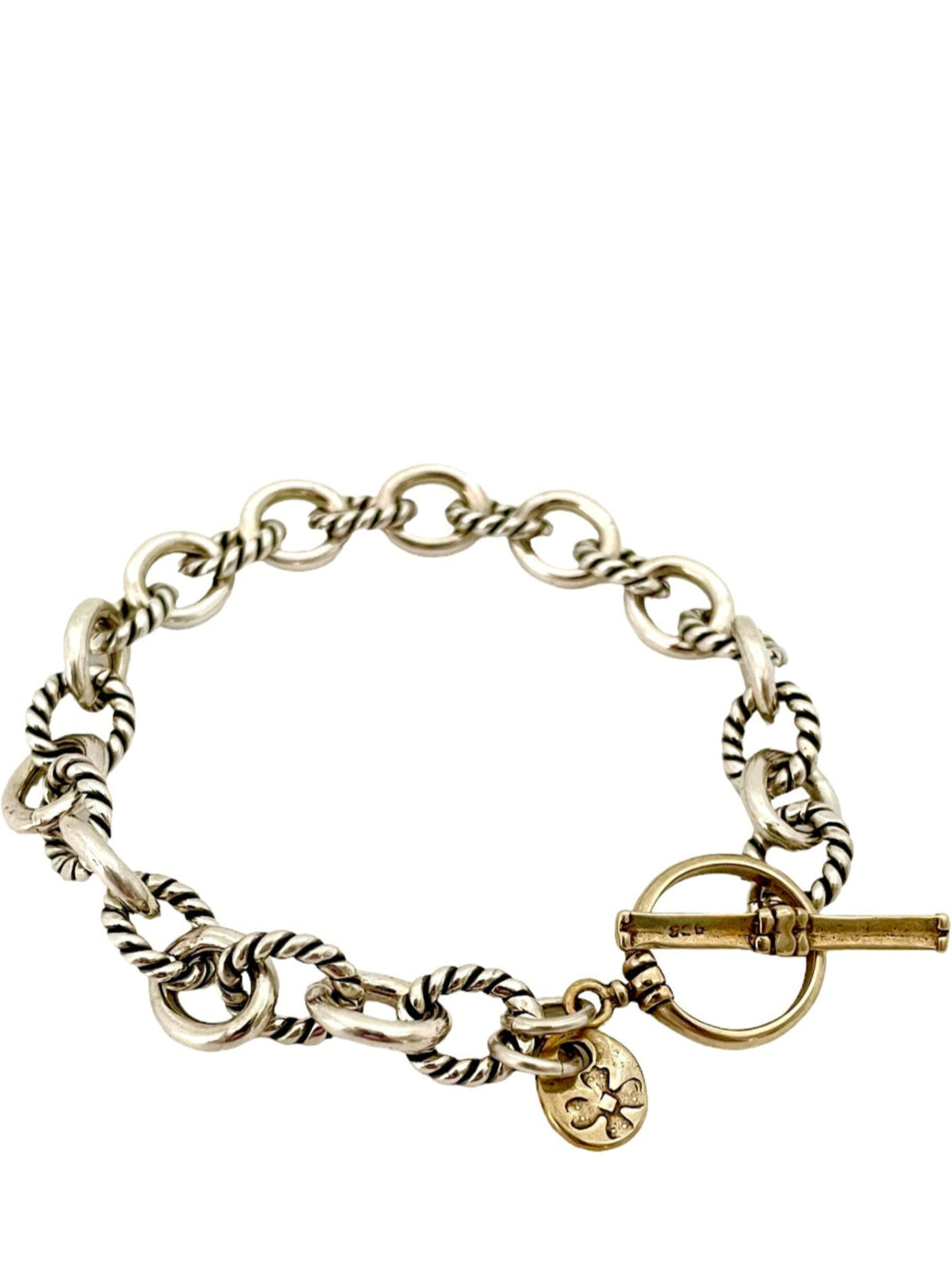 Twisted Sterling Chain Link Bracelet