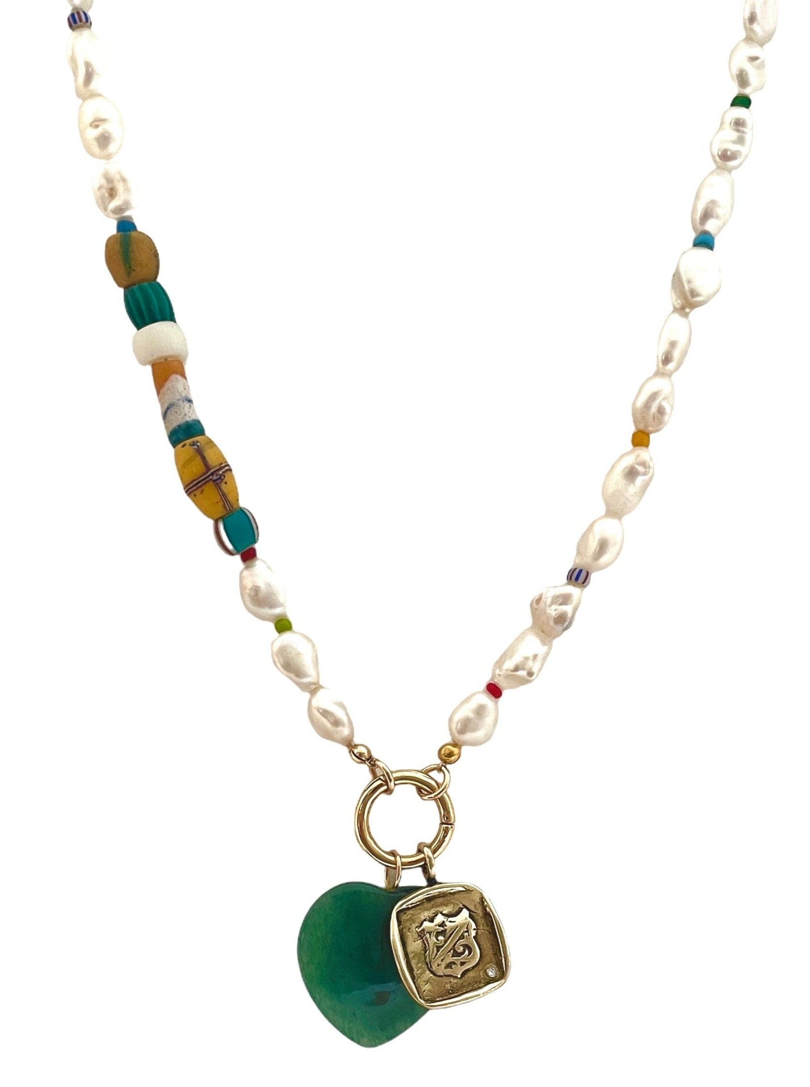 Protective Jade & Pearl Necklace