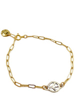 Sterling and Gold Peace Bracelet