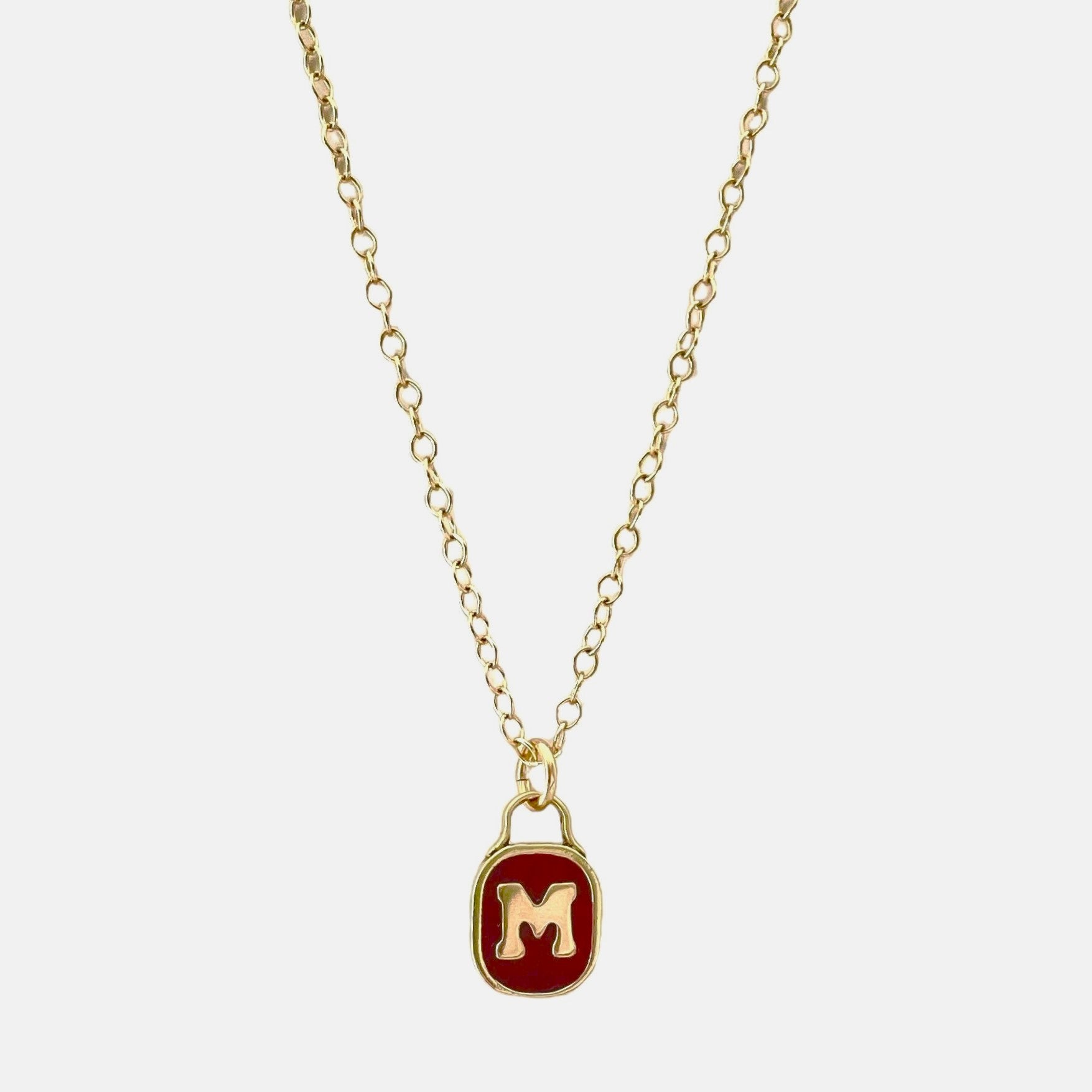 Monogram or School Letter Cameo Necklace