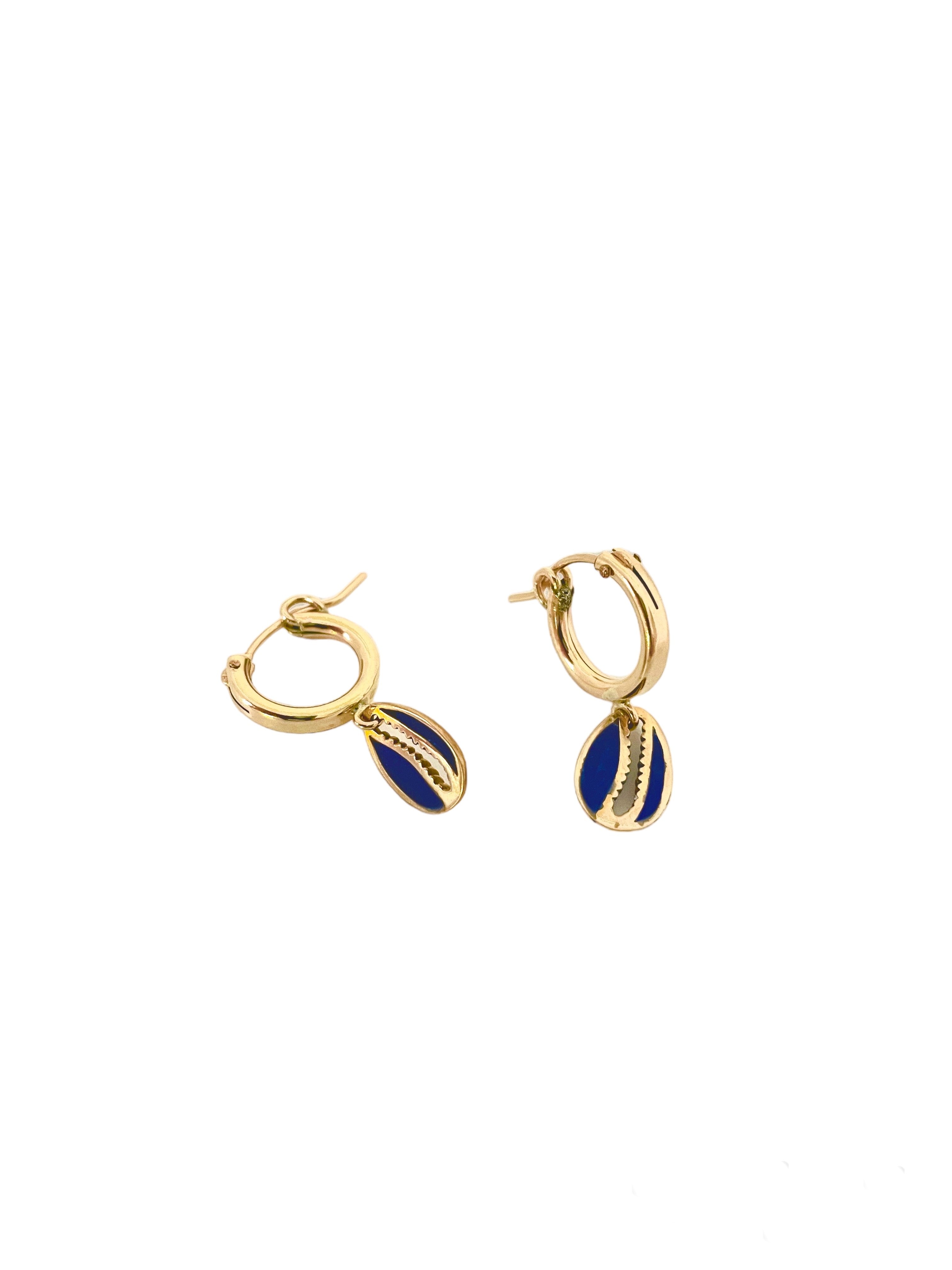 Gold Bronze Shell Earrings