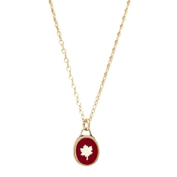 Maple Leaf Cameo Necklace