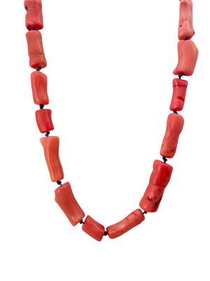 Coral Gathered Necklace