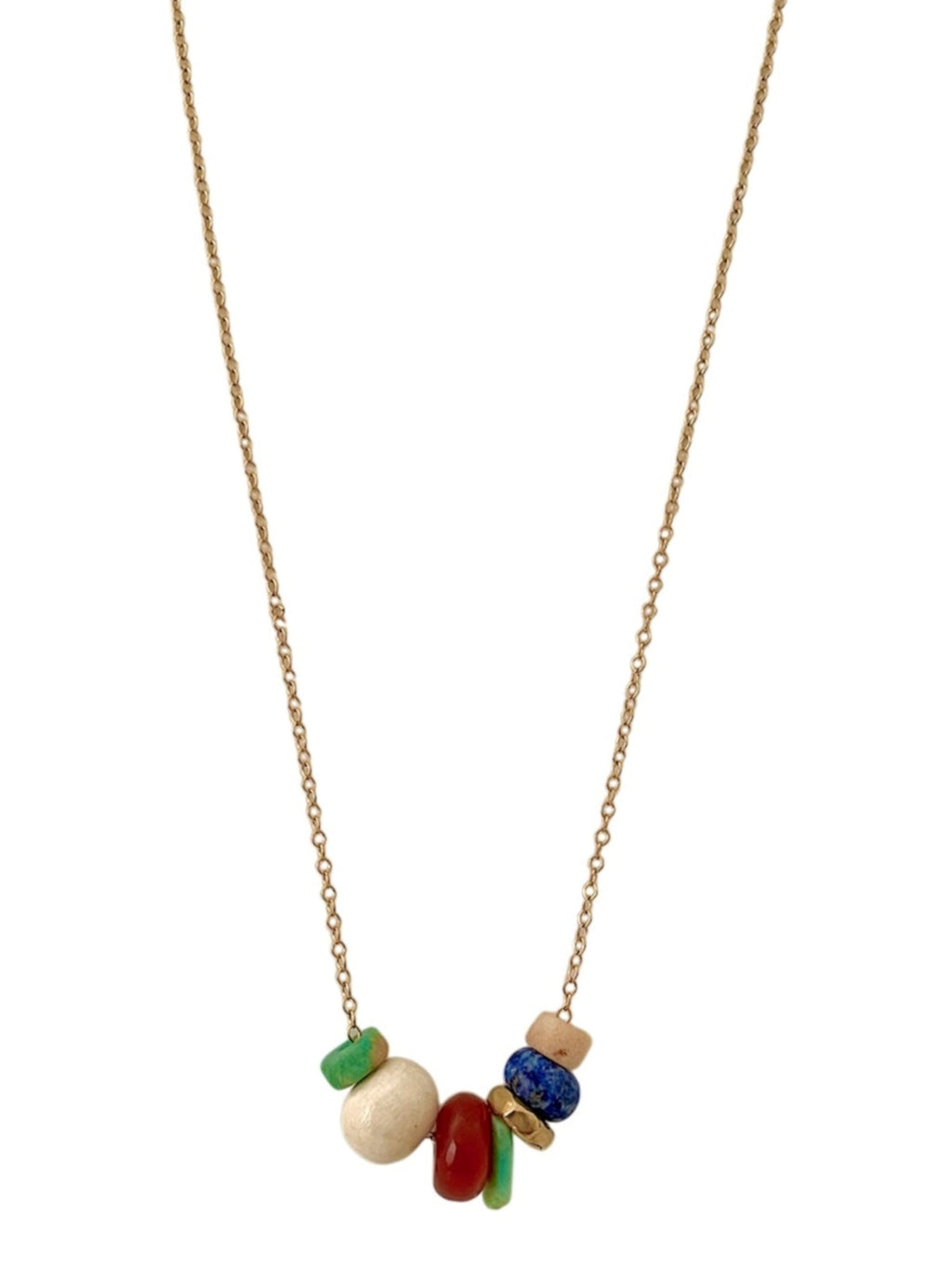 Organic Amazonite & Carnelian Necklace