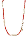 Coral & Pearl Dreamcatcher Necklace