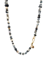 Hand Knotted Dendrite Opal  Necklace & Wrap Bracelet