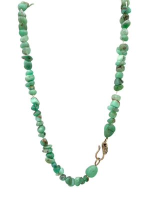 Hand Knotted Chrysoprase Necklace & Wrap Bracelet
