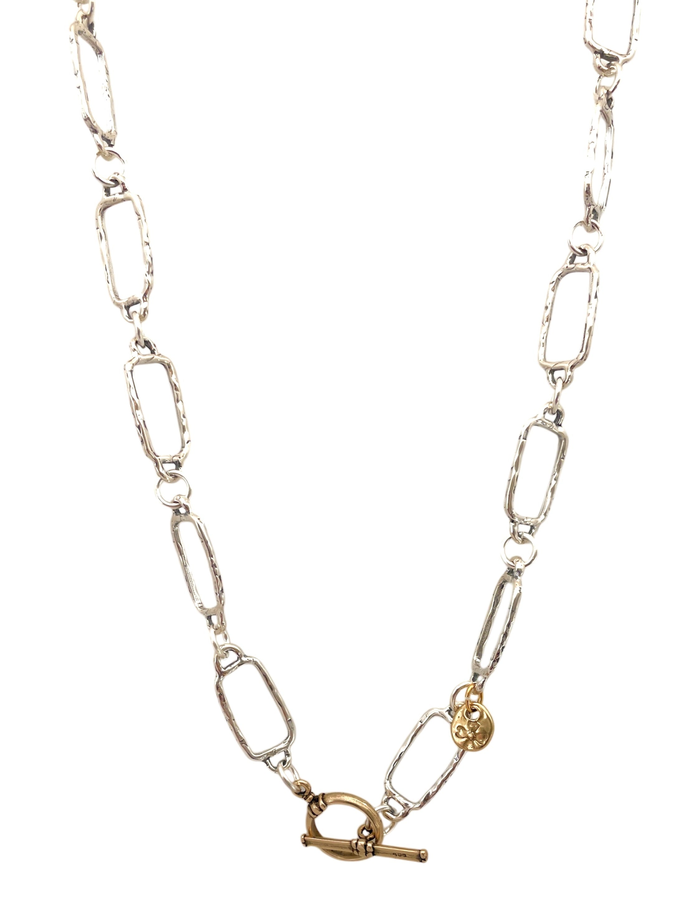 Hand Cast Sterling Chain Necklace