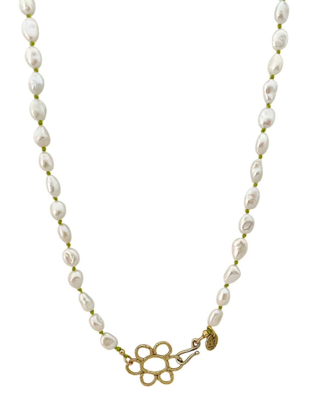 Daisy Pearl Hand Knotted Necklace