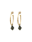 Handcast Bronze & Sterling Shell Hoops