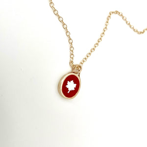 Maple Leaf Cameo Necklace