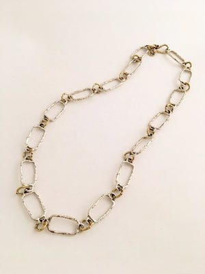 Hand Cast Sterling Chain Necklace