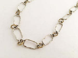 Hand Cast Sterling Chain Necklace