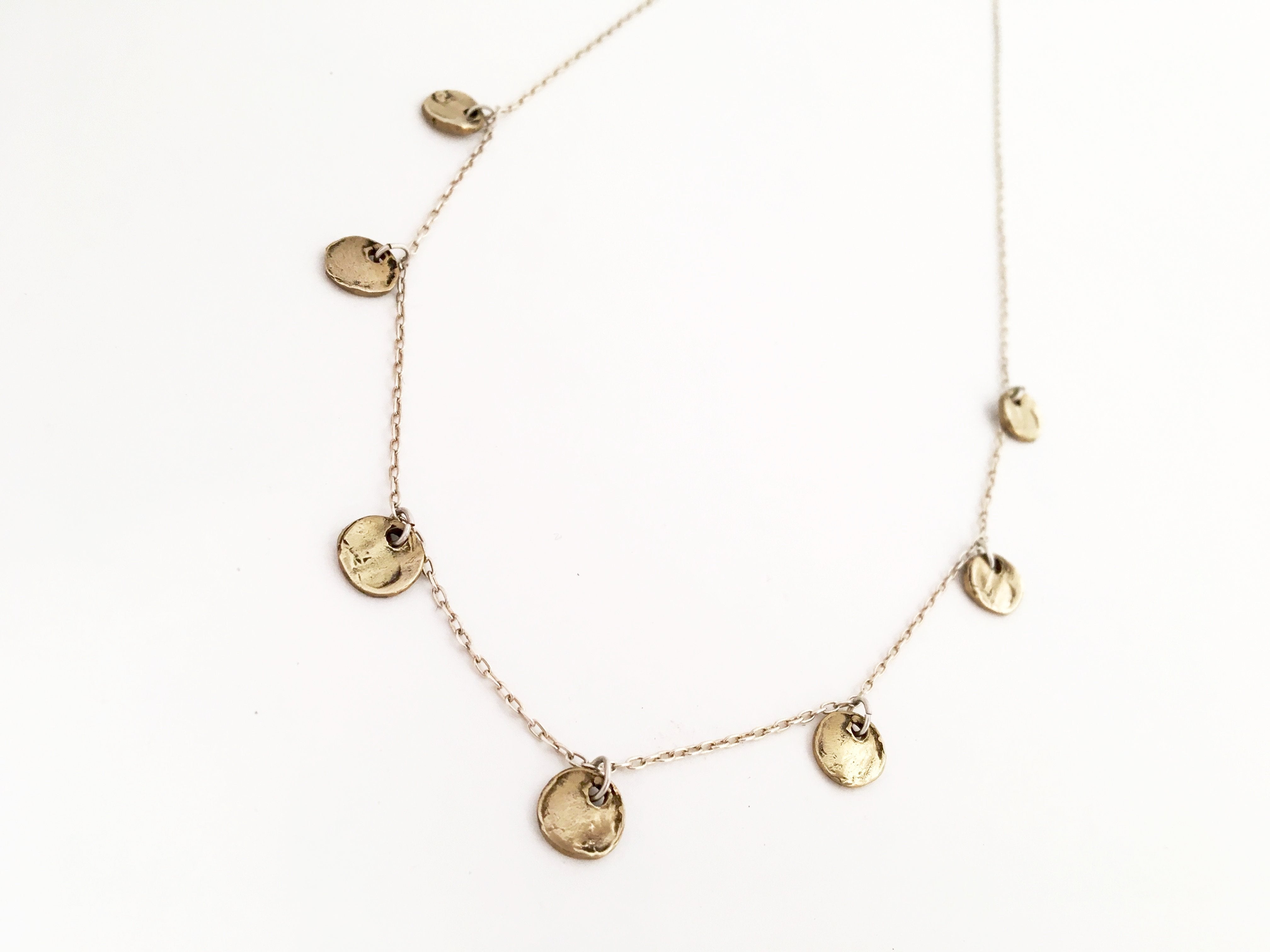 Bronze & Sterling Satellite Necklace
